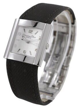 Dior Riva Watches D80-100 SilverDial Stainless Steel/canvas Quartz Analog ...
